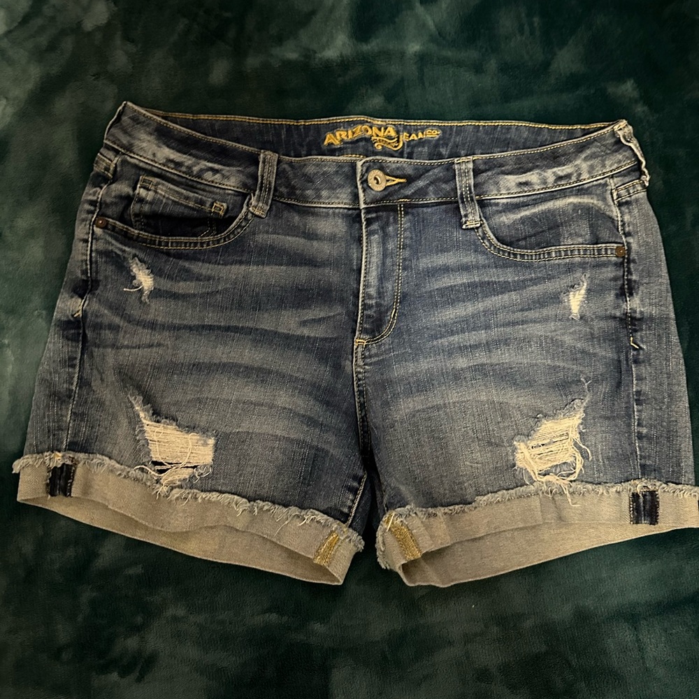 Arizona Jean Company Women's Distressed Blue Jean Shorts